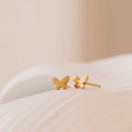 Tiny Butterfly Stud Earrings