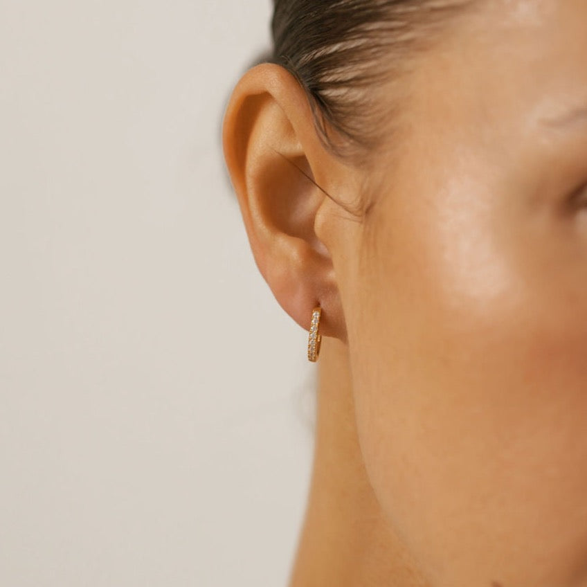 Shine Like A Star Pave Hoop Earrings